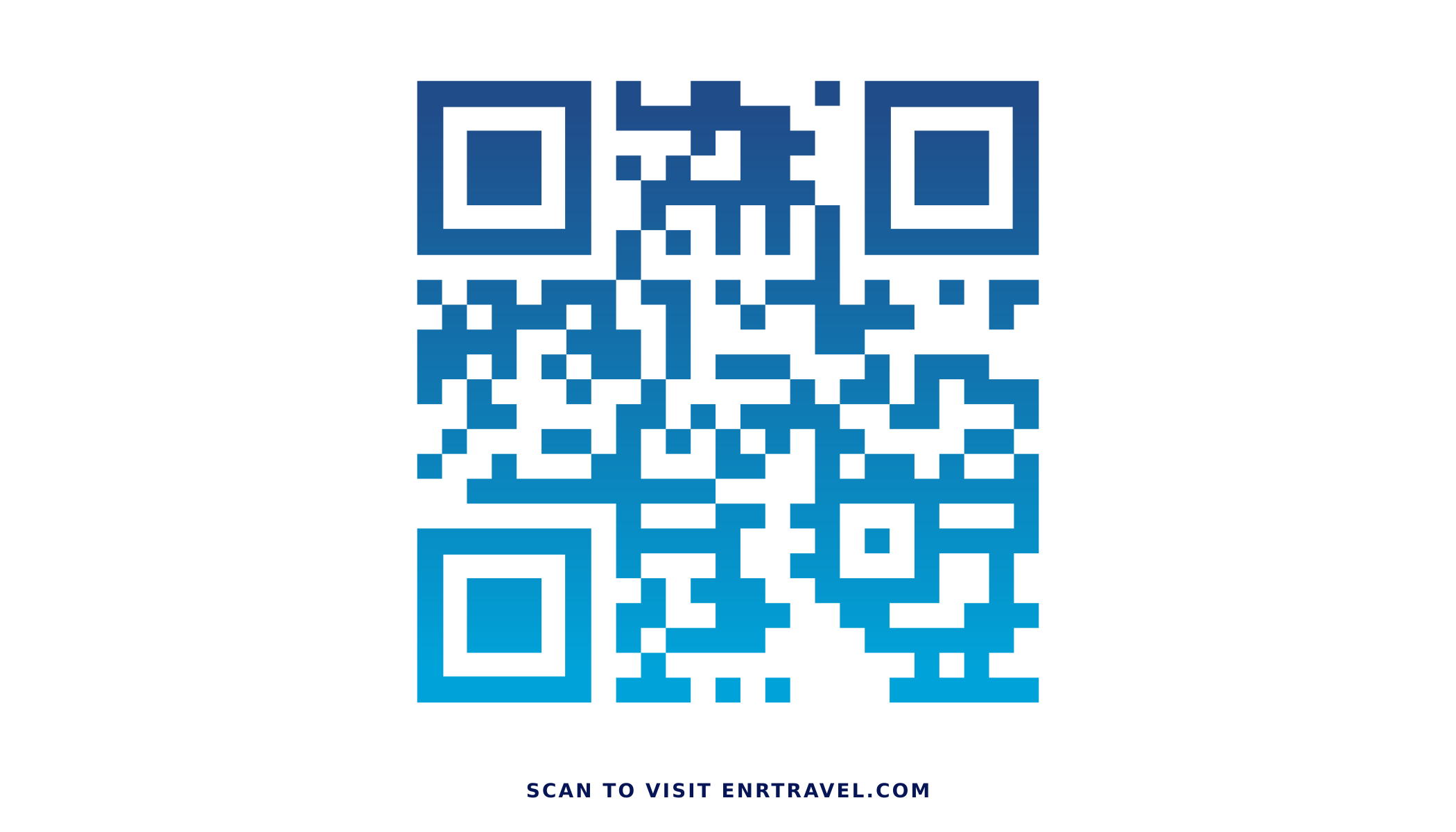 Version 3 white back dominated by the supplied EnRTravel.com QR code and a small scan caption